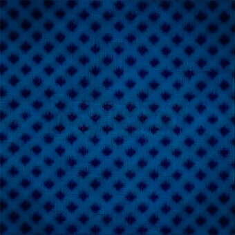 Blue floral textile pattern with diamond-shaped motifs, woven texture, and slight color variations; “egoitaliano bounce” fabric sample.